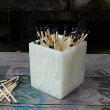 Natural Light Green Onyx Toothbrush Holders for Bathroom, Marble Makeup Brush...