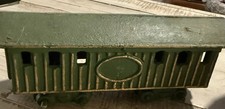 VINTAGE RAILROAD CAST IRON TRAIN SET 2 Pc Passenger Cars 8.5  