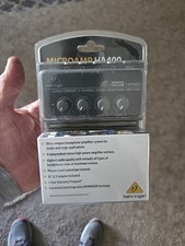 Behringer MicroAmp HA400 Amplificatore per cuffie stereo ultracompatto 4 canali NUOVO