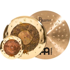 MEINL Byzance Mixed Crash Cymbal Pack, 10", Dual 18", & 20" Extra Thin Hammered