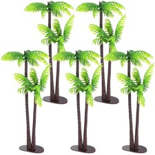 Miniature Palm Tree Figurines 5 Pcs, Artificial Coconut Tree Models for Cake ...
