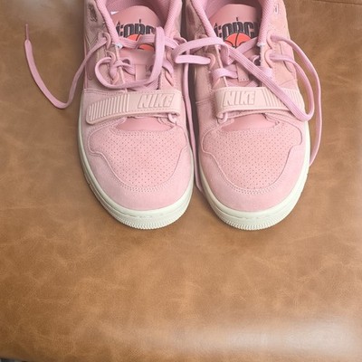 Nike Pink Low Top Sneakers Lace Up Hook & Loop Solid Athletic Shoes