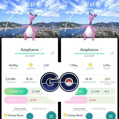 Pokémon Go - Shiny Ampharos Sagasaki Background - Mini PTC or TRADE