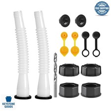 Universal Gas Can Spout Replacement Kits - Leak-Proof, Easy Install, Compatib...