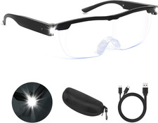 Magnifying Glasses with Light, 200 Magnification, USB Rechargeable LED Lighted