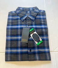 Pendleton Mason Men's Wool Flannel Plaid Button-Down Shirt Blue/Gray XL