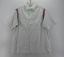 VINTAGE Nat Nast Shirt Men Medium White Bowling 70s Leisure Rockabilly USA 