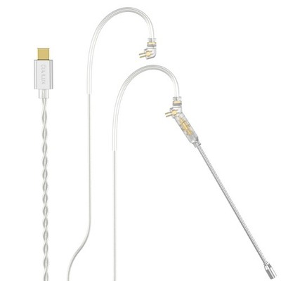 USB Type C to 0.78mm 2-Pin IEM Cable with Detachable Boom MIC, 4 FT
