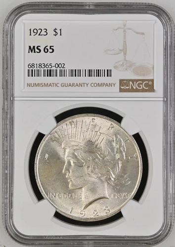 1923 Peace Silver Dollar NGC MS-65