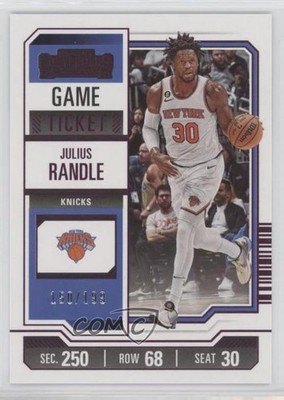 2023-24 Panini Contenders Pink Game Ticket 150/199 Julius Randle #18 y0i