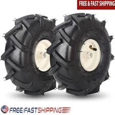 Replacement Tire Set 11x4.00-4 Heavy Duty 4-Ply Tiller Wheels Tractors New