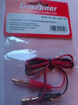  Ladekabel für Futaba-Empfängerakkus Graupner 3021.65 Neu