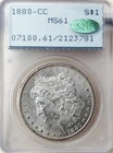 *1880 CC MORGAN DOLLAR* *PCGS MS61 CAC* *OGH RATTLER* NR #CVIP106