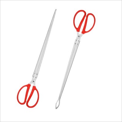 2PCS Stainless Steel Feeding Tongs 15 Inch Curved Straight Grip for Reptile Crab