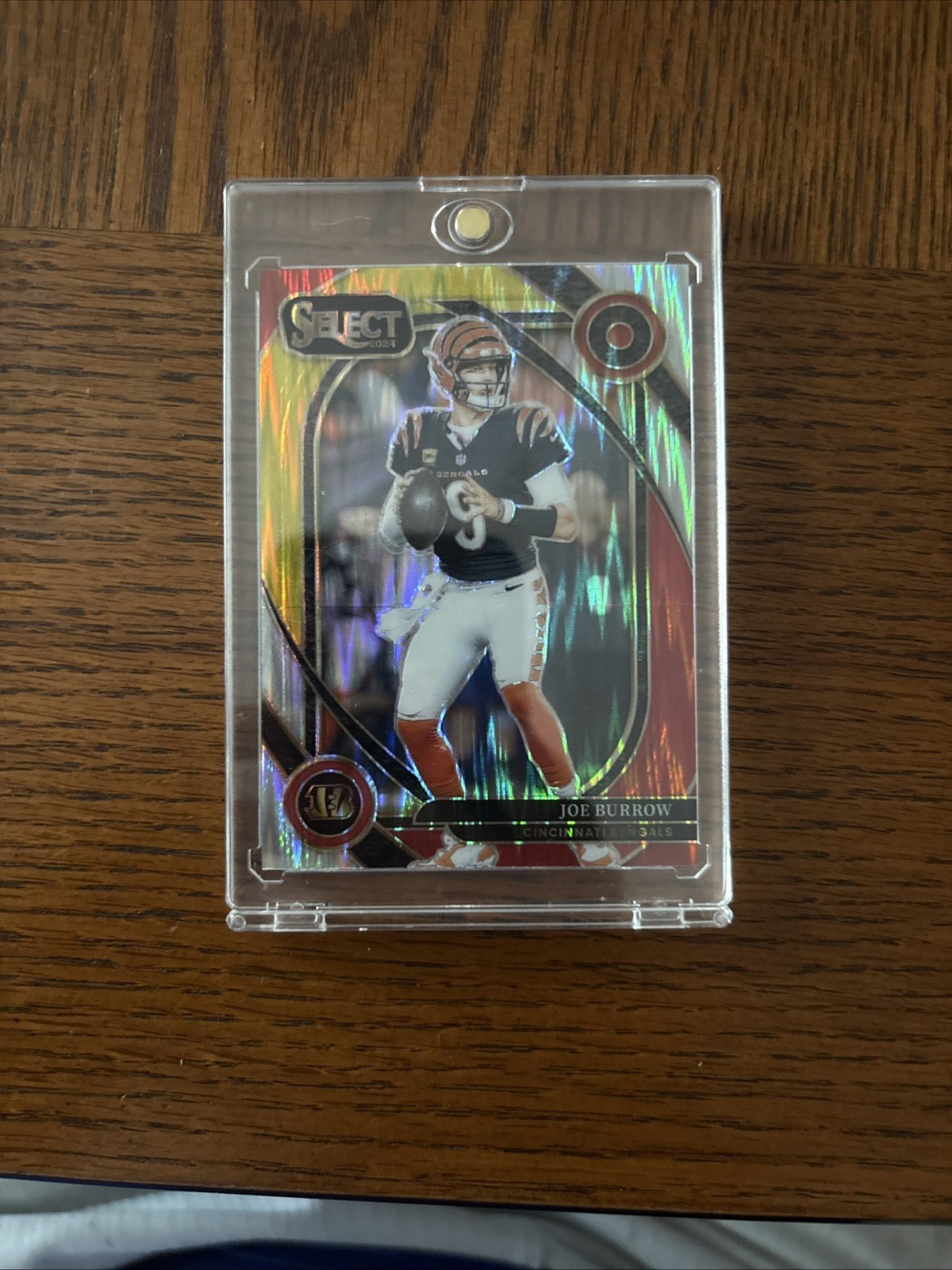 2024 Select Joe Burrow #230 Red and Yellow Shock Club Level Cincinnati Bengals