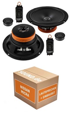 Lautsprecher Boxen vorne Musway MAE6.2C für Nissan Micra K12 2/3-Türer für zwei 