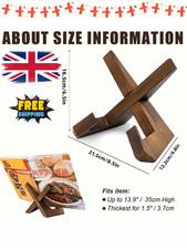 Recipe Book Stand Kitchen Wooden Cookbook Holder for Display Stand Decoration UK