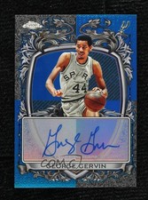 2025 Topps Chrome Signature Style Blue Refractor /150 George Gervin Auto HOF 0c3
