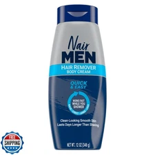 Nair Men Body Cream Hair Remover, Body Hair Removal Cream, 12 oz