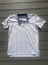 Greyson Golf Polo Men’s Sz S Performance ~ White/Blue~