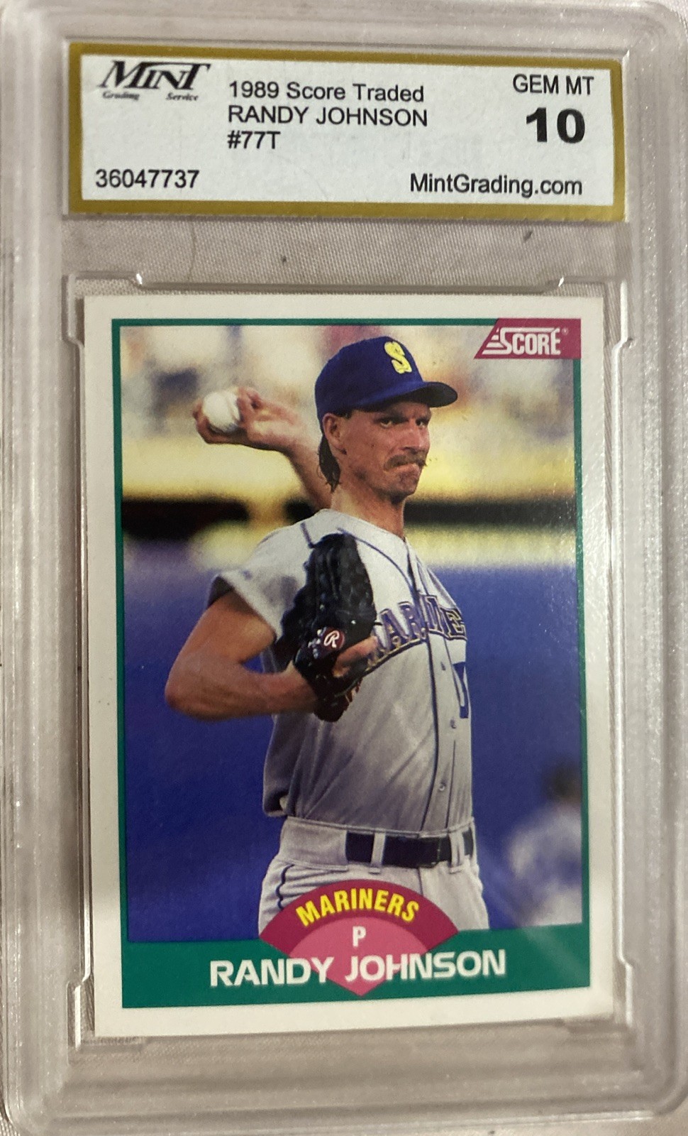 1989 SCORE TRADED #77T RANDY JOHNSON RC MARINERS HOF MINT 10 GEM