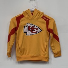 NFL Team Apparel Kansas City Chiefs Pullover Hoodie Gold/Red/White Youth M 5/6 