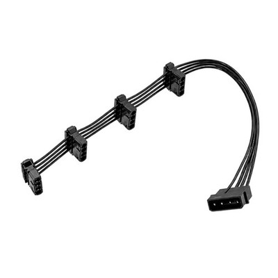 Computer Power Connectors Cable 4Pin to 4 Port IDE Extension 40Cm for Hard Drive