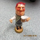Vintage Blatz Beer smiling man with mug tin can advertising sign