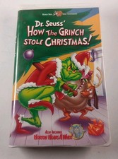 Dr. Seuss' How the Grinch Stole Christmas (VHS) 1966 Boris Karloff TESTED