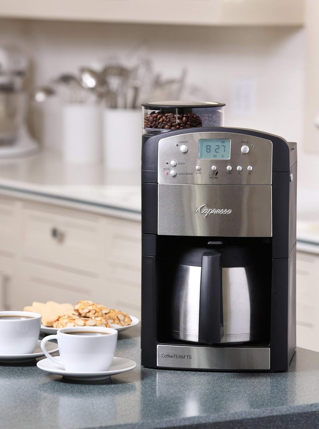 Capresso CoffeeTEAM TS 465.05 Automatic Coffee Maker Grinder Thermal Carafe