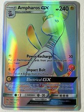 $55 Ampharos GX 185/181 Team Up Arcobaleno Segreto Raro Holo Near Mint Pokemon
