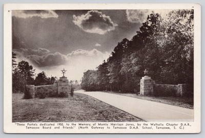 Mamie Harrison Jones Memorial Portals Tamassee Postcard