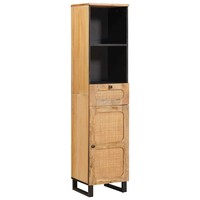 Badezimmerschrank Massivholz Mango Braun 38 X 33 X 160 Cm Hochschrank