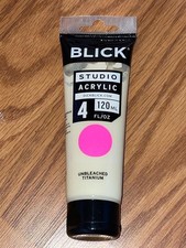 Lot of 10 BLICK Studio Acrylic Paint 4 oz Unbleached Titanium NEW