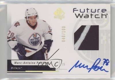 2006 SP Authentic Future Watch Limited /100 Marc Pouliot #179 Rookie Auto RC 2a8