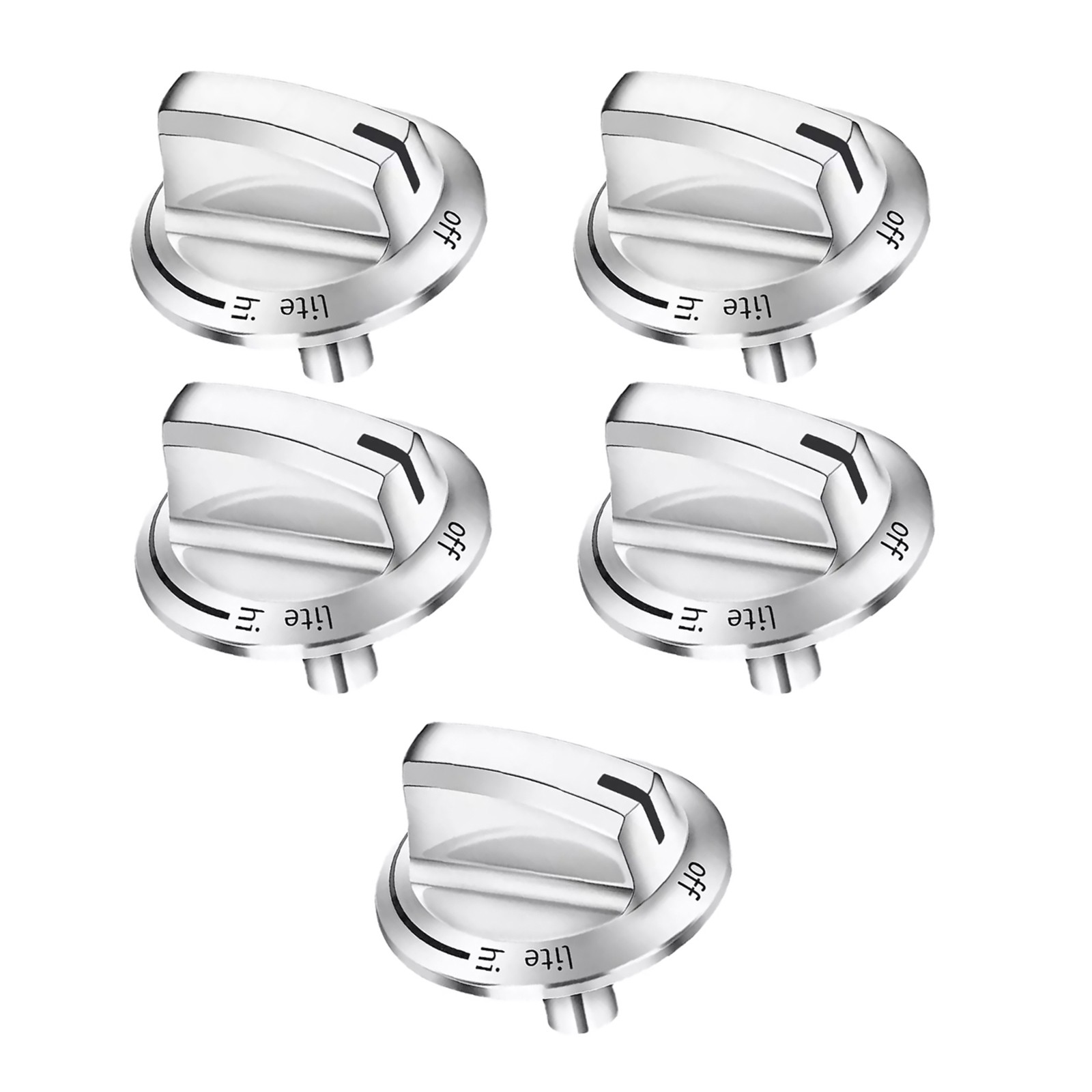 D shaft design 5pcs Stove Knob Replacement For Frigidare Gas Range Burner Parts