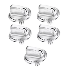 D shaft design 5pcs Stove Knob Replacement For Frigidare Gas Range Burner Parts