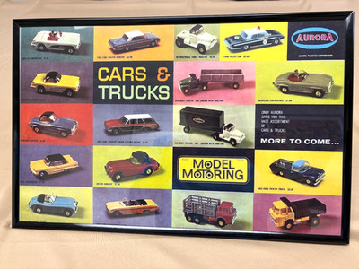 Aurora Model Motoring Vibrator Promotional 11 x 17'' Framed Poster HO Slot Cars