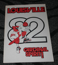 Louisville Cardinals Basketball Team Promo Poster 1982 FF Team 12 x 18 Go Cards