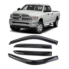 Window Visors Deflectors Tape-On 2009-2018 Dodge RAM 1500/2500/3500 Crew Cab