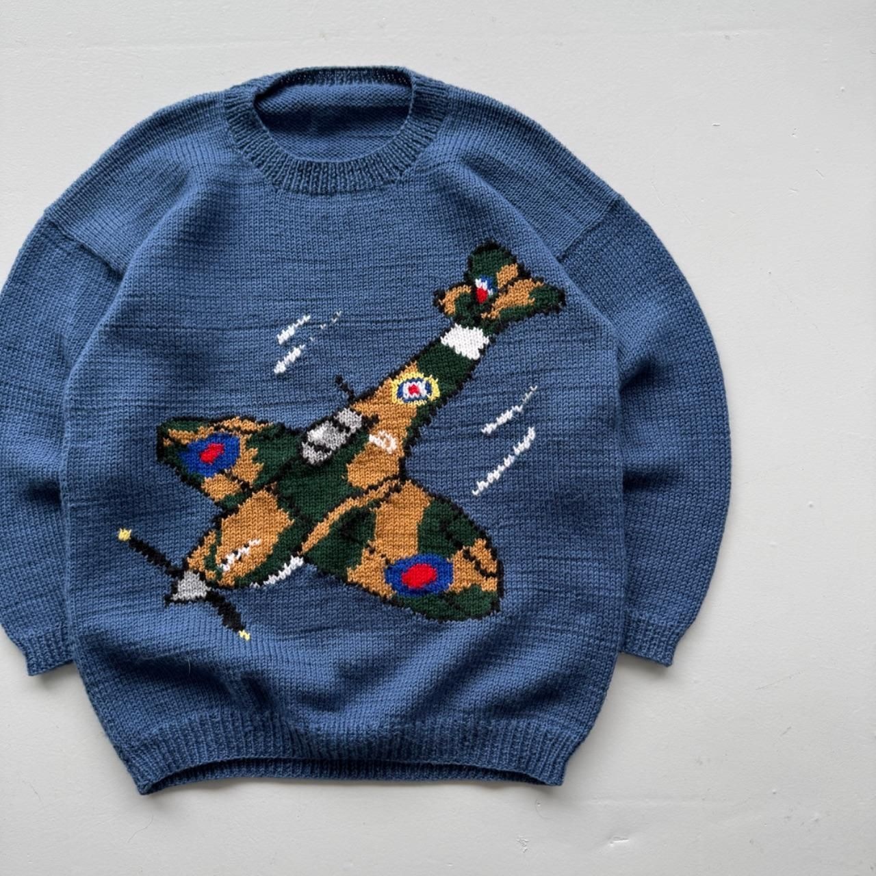 Blue Spitfire 80s Vintage Heavy Knit Jumper - Large image 3