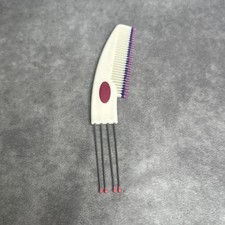 Vtg GOODY Comfor-Tip HAIR Lift COMB PICK Combo Color Dip Metal Pick Pink White