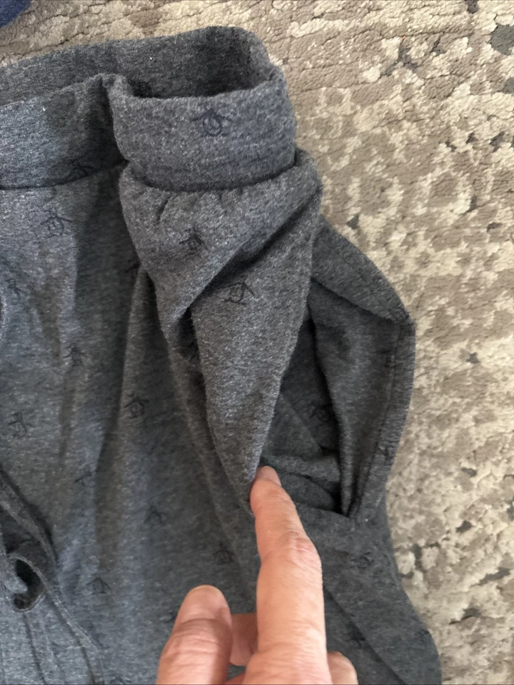 Juego de pijama original Penguin para hombre talla L 2 piezas gris y azul Foto 4 de 4