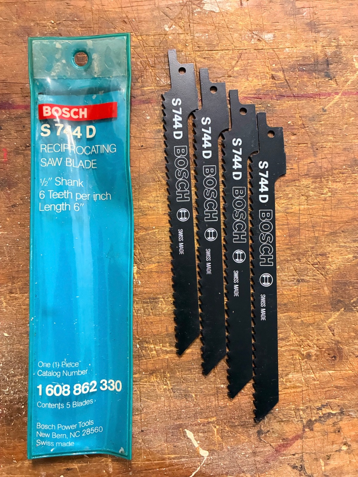 Reciprocating Saw Blades Bosch S744D 6" Wood Pruning Lot