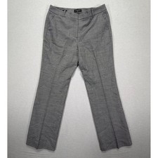 Talbots Womens Pants Heritage Straight Black White Wool Blend 10P