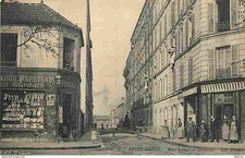 Old postcard - 93 - Saint Denis - Rue Langlier Renaud - Animated - Cycli