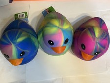 3x Sunny Days Jumbo Squeezy Duck Tie-Dye Squishy Stress Relief Toy NEW See Pic