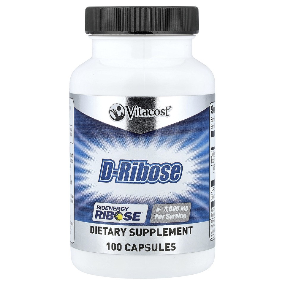 D-Ribose, 100 Capsules (750 mg per Capsule)
