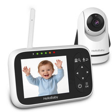 Baby Monitor-Hb6336 with Camera and Audio, 3.2" IPS Color Display, Full Remote P