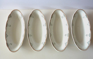 Oval Serving bowl O.P.CO Syracuse China Arrows Pattern